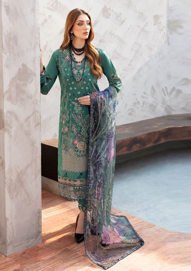 Kesariya Vol 12 Al Karam Cambric Cotton Pakistani Dress Material Wholesalers In Delhi
